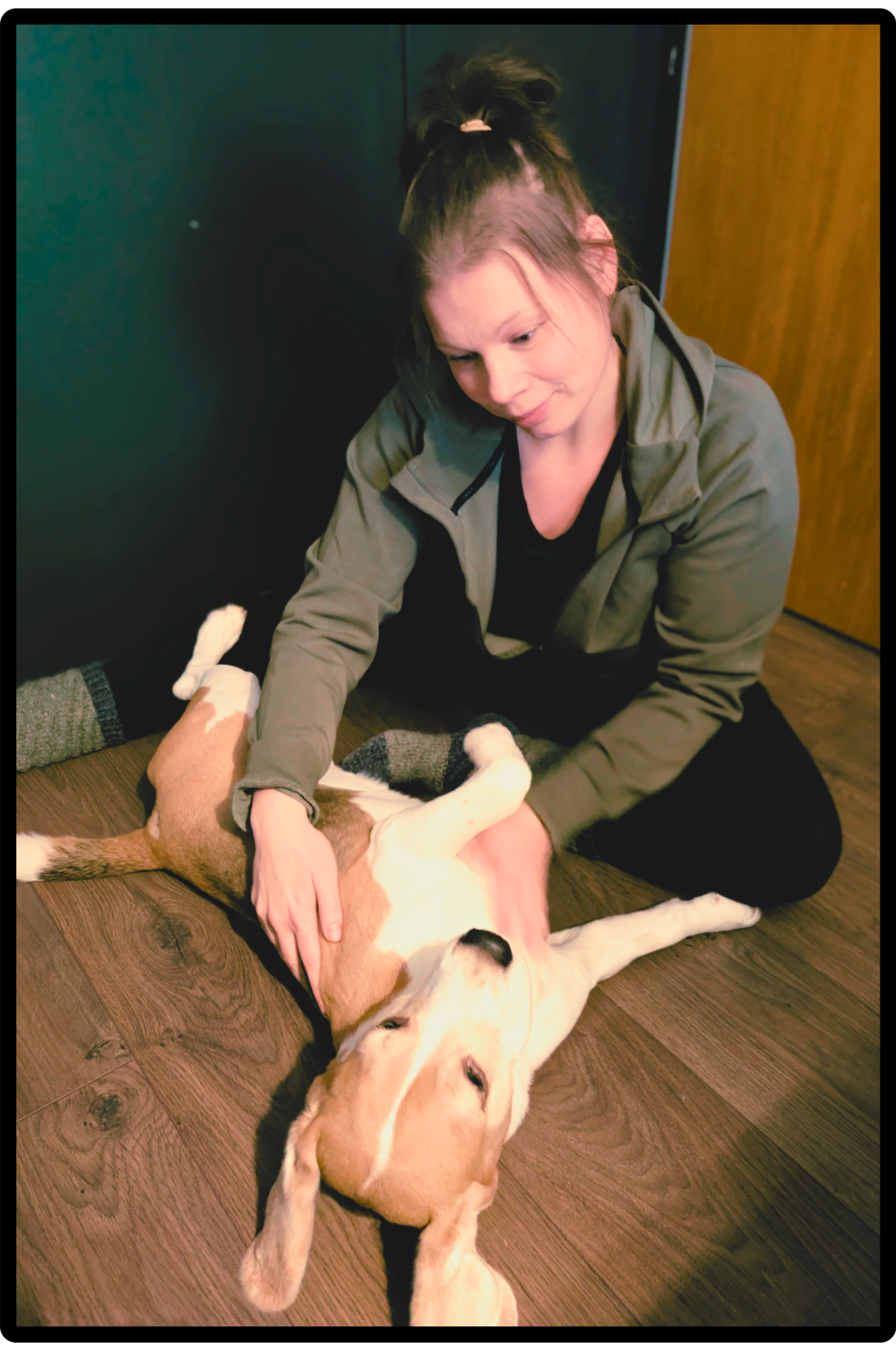 Hierontakäyntiin kuuluu myös mobilisointi ja venyttelyt koiran sen salliessa.